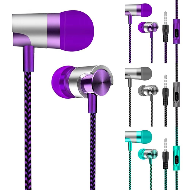Wired Earphone Mic - Słuchawki przewodowe 9D Stereo z mocnym