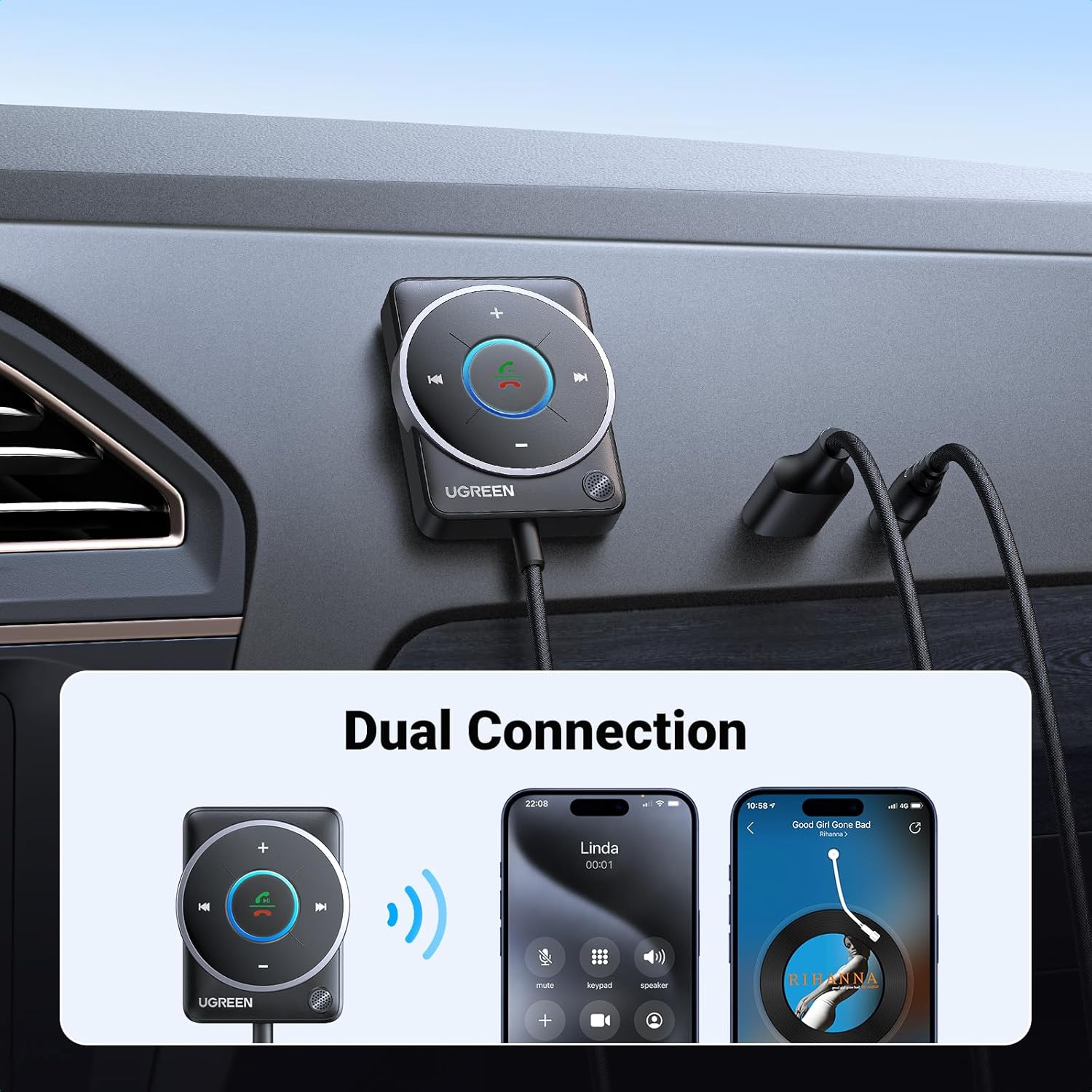 Adapter samochodowy UGREEN Blu – Bluetooth Adapter Receiver recenzja i cena